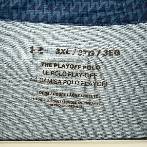 Under Armour Playoff 2.0 Polo Men's 3XL Blue Performance Golf Shirt - Picture 6 of 15